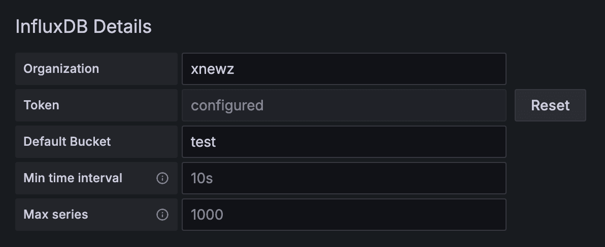 InfluxDB Details
