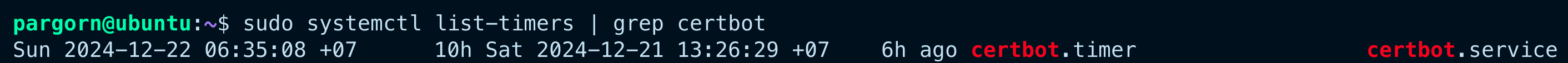 certbot timer